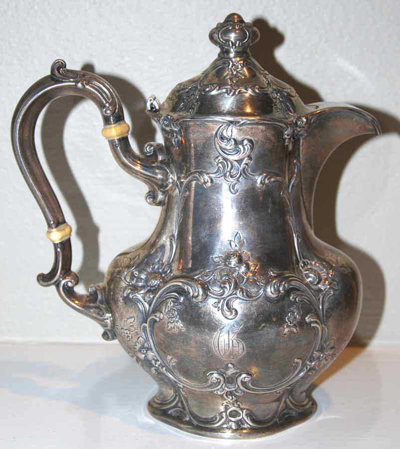 A4349 (Sterling, Hollowware) Chocolate Pot by Gorham Silver-1