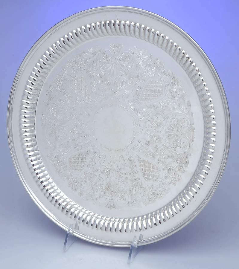 Yb601 (Silverplate, Hollowware) 12" Round Tray by Gorham Silver-1