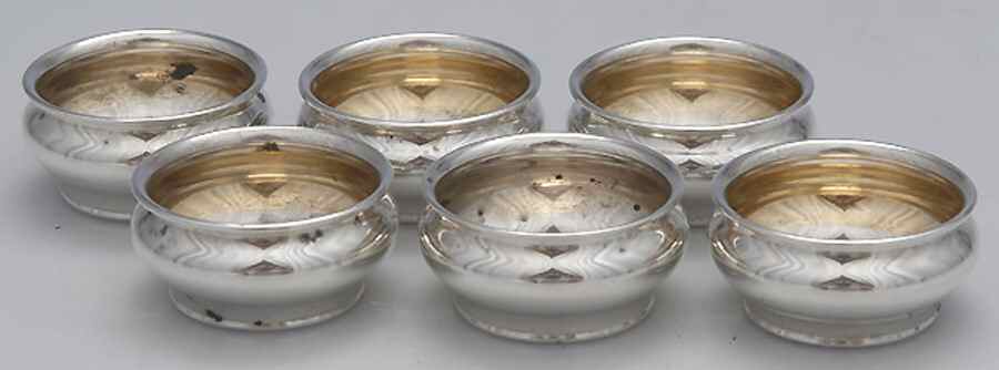 A4070 (Sterling, Hollowware) Individual Open Salt No Liner (Set of 6) by Gorham Silver-1