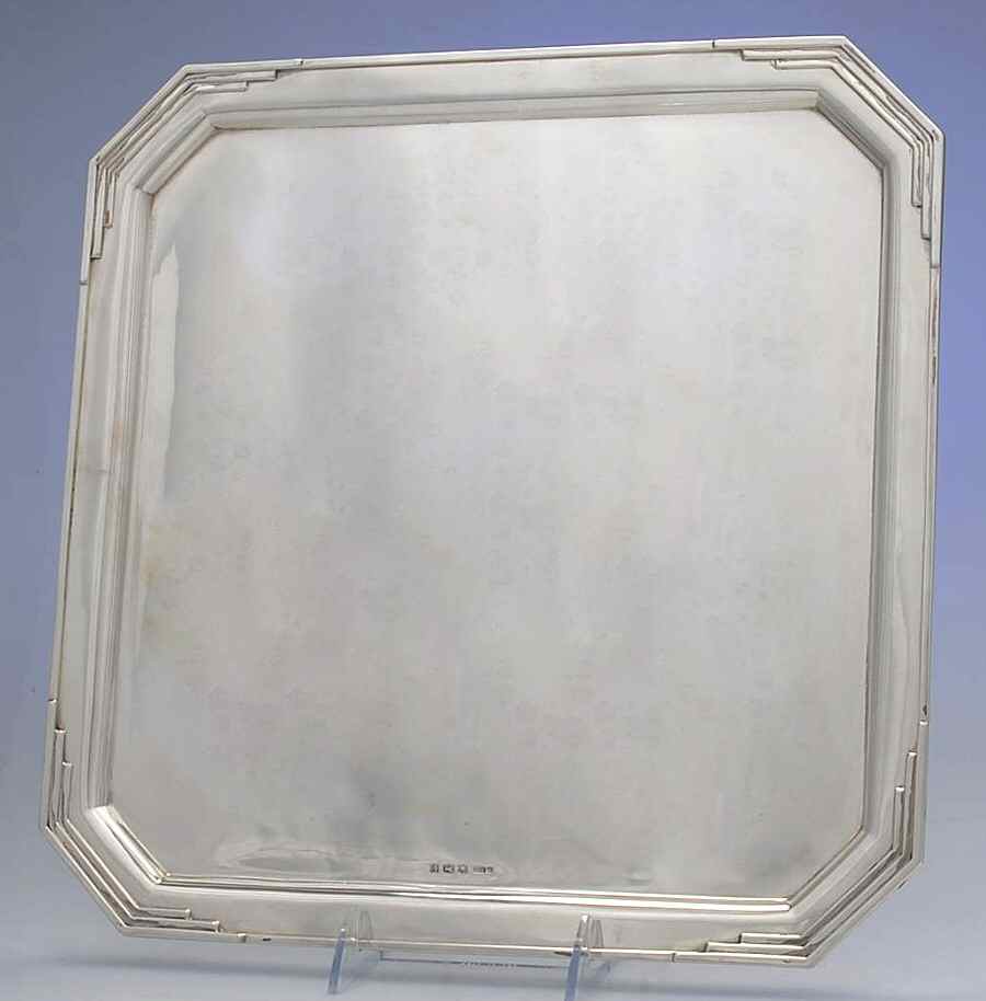 GDW1 (Sterling, Hollowware) 14" Square Tray by Gladwin Ltd-1