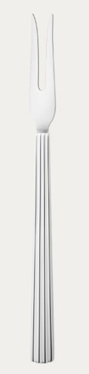 Bernadotte (Stainless) Fork-Cold Meat/Servg-Sm/Solid by Georg Jensen (Denmark)-1