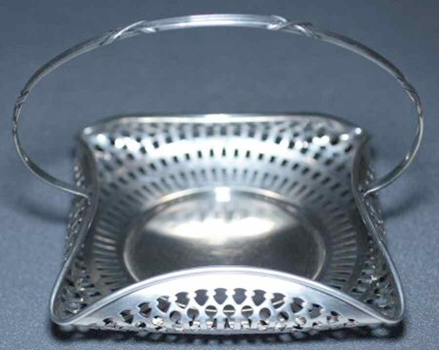 A7984 (Sterling, Hollowware) 6" Handled Basket by Gorham Silver-1