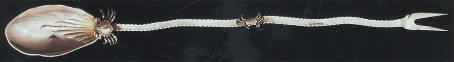 GS143 (Sterling) Combination Olive Fork/Spoon by Gorham Silver-1