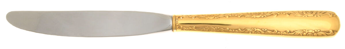 Camellia (Sterling, Gold Vermeil) Modern Hollow Knife (Place Size) by Gorham Silver-1