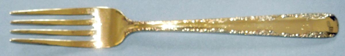 Camellia (Sterling, Gold Vermeil) Fork by Gorham Silver-1