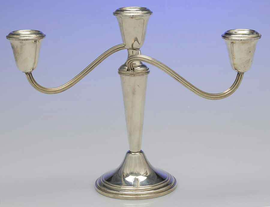 807 (Sterling, Hollowware) Weighted 3 Light Candelabra by Gorham Silver-1