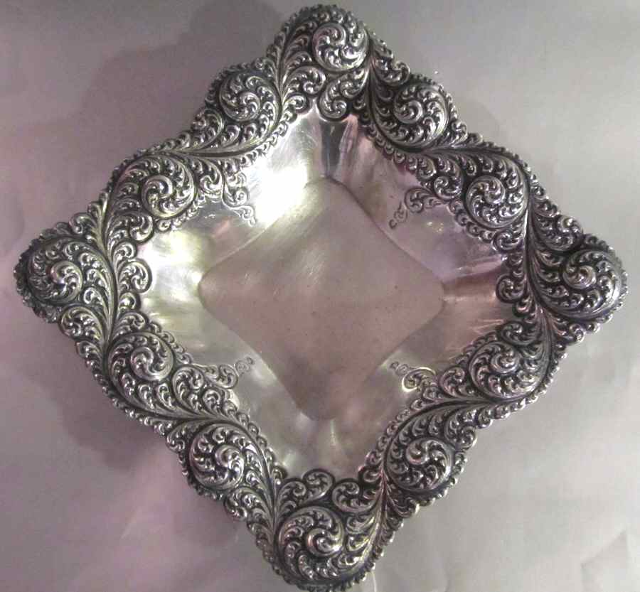 267M (Sterling, Hollowware) 6" Square Bowl by Gorham Silver-1