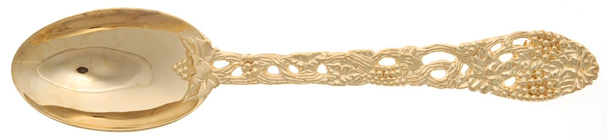 Golden Vineyard (Gold Electroplate) Tablespoon (Serving Spoon) by Godinger-1