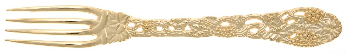 Golden Vineyard (Gold Electroplate) Fork by Godinger-1