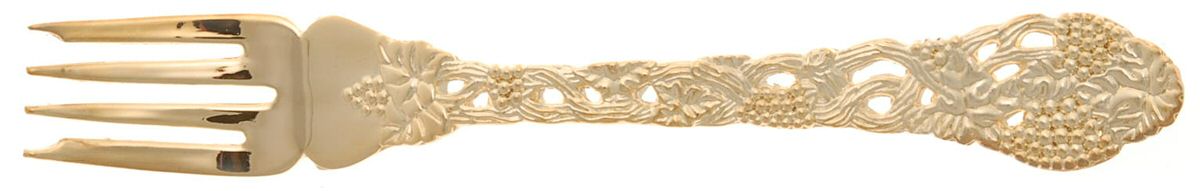 Golden Vineyard (Gold Electroplate) Individual Salad Fork by Godinger-1