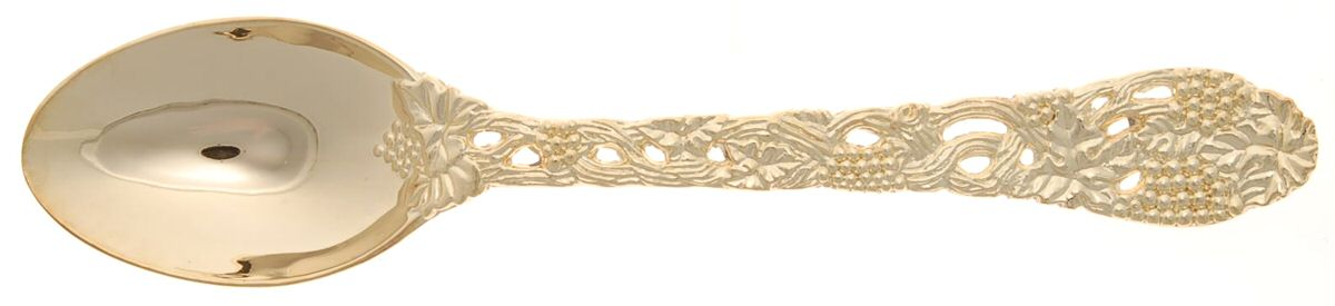 Golden Vineyard (Gold Electroplate) Place/Oval Soup Spoon by Godinger-1