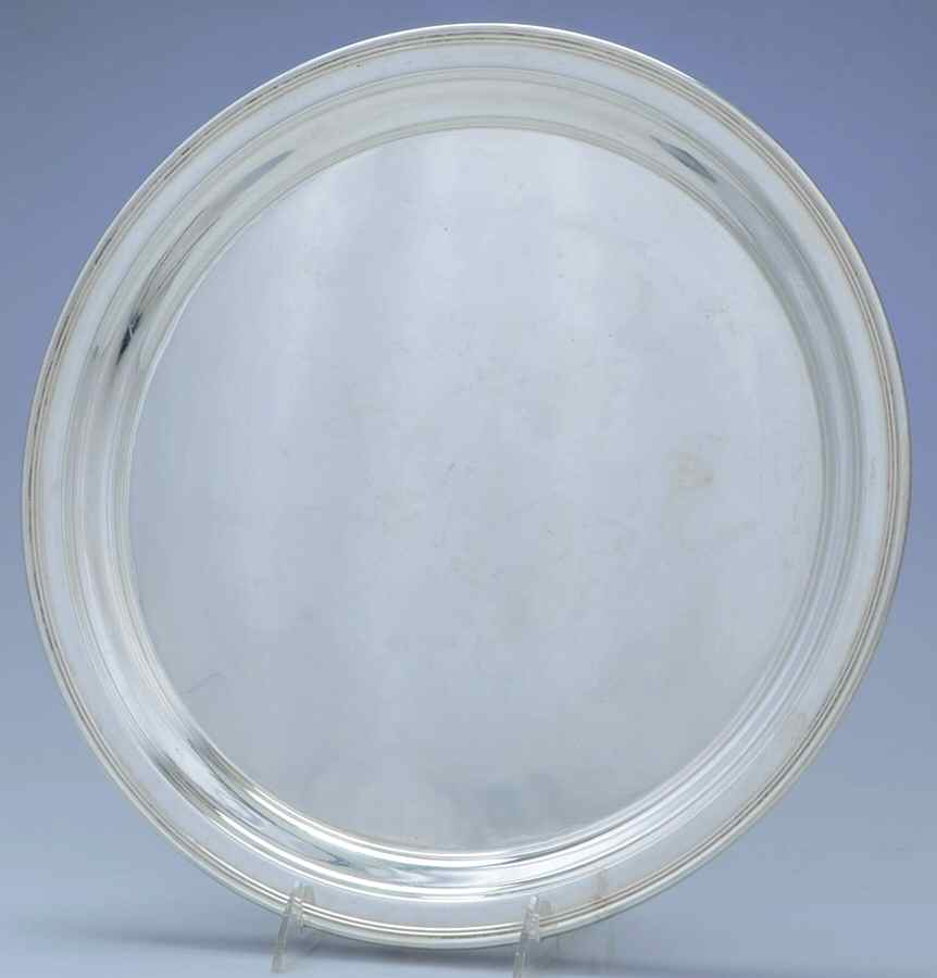 485 (Sterling, Hollowware) 14" Round Tray by Gorham Silver-1