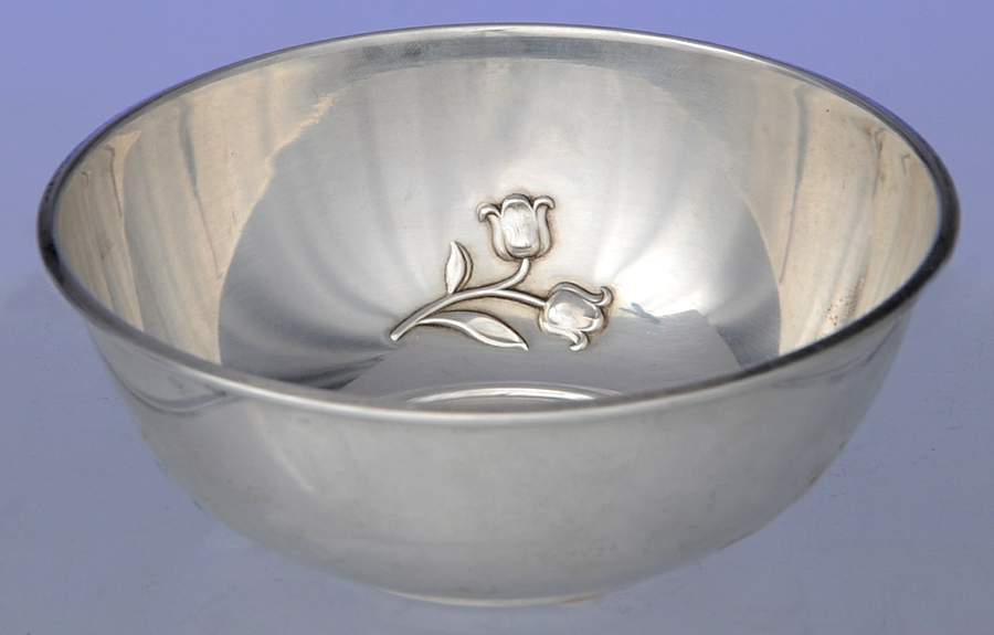 1052 (Sterling, Hollowware) 4" Round All Purpose Dish by Gorham Silver-1