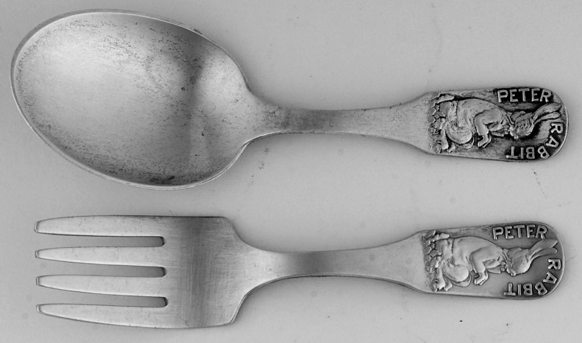 Peter Rabbit (Sterling) 2 Pc Baby Set (BF, BS) by Gorham Silver-1