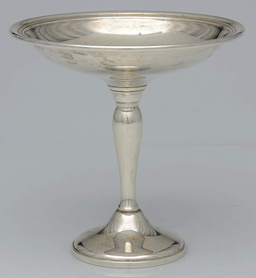 1102 (Sterling, Hollowware) Weighted Round Compote (Height X Width) by Gorham Silver-1