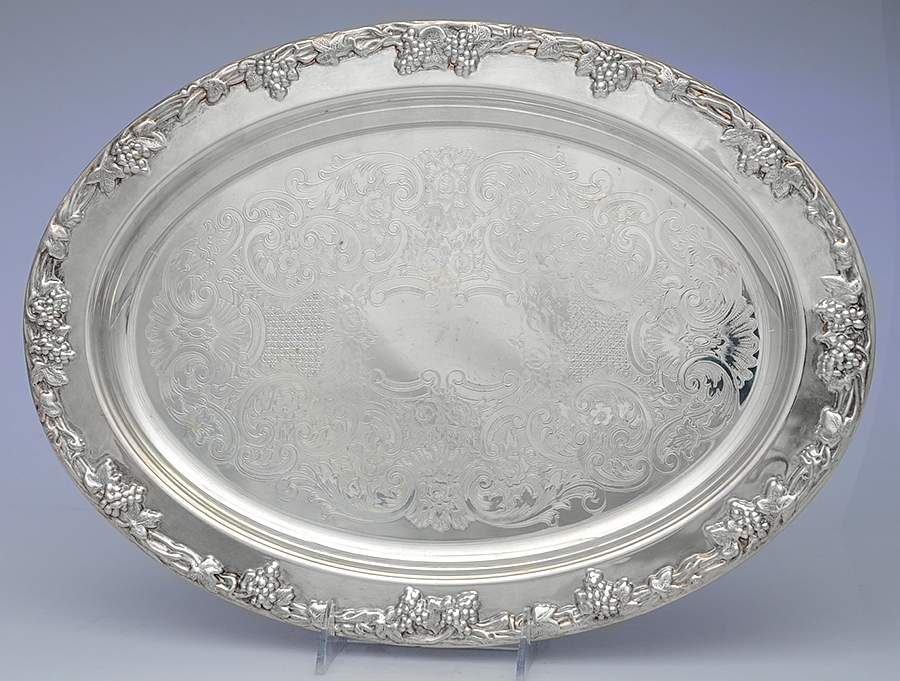 YB271 (Silverplate, Hollowware) 16" Oval Serving Platter by Gorham Silver-1