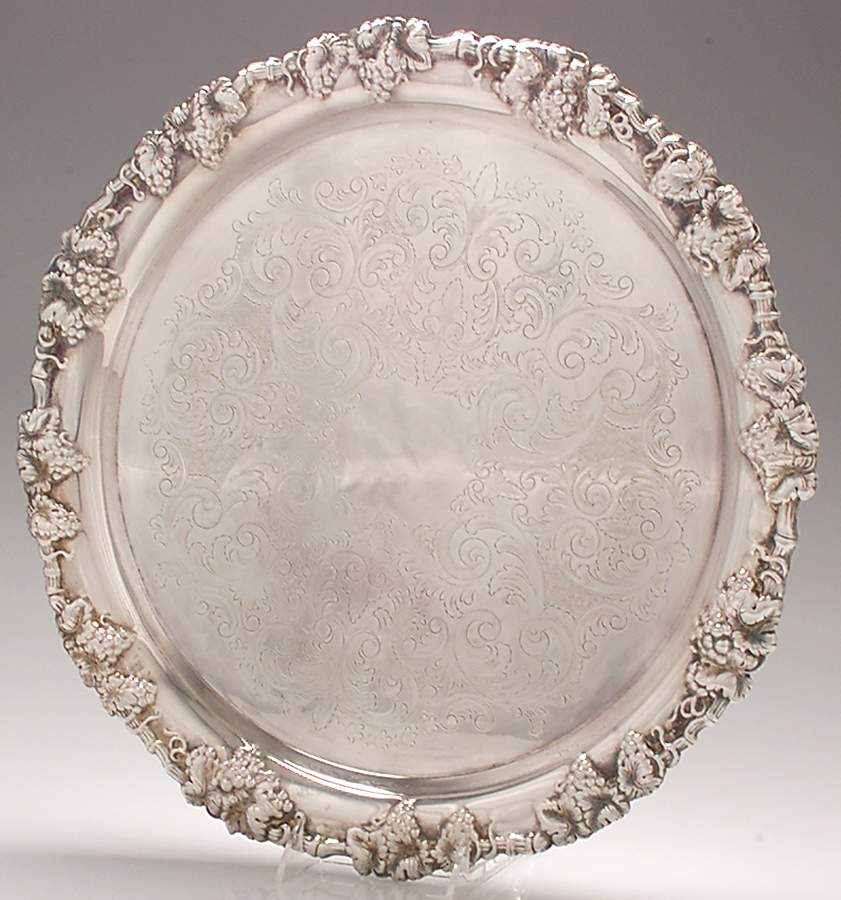 YB271 (Silverplate, Hollowware) Round Tray For Punch Bowl by Gorham Silver-1