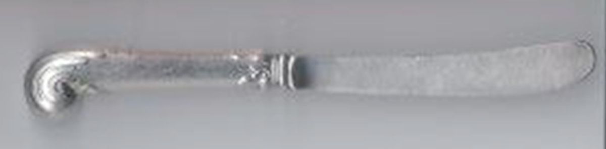 GHP4 (Sterling) Hollow Pistol Handle Butter Spreader by George Hape-1
