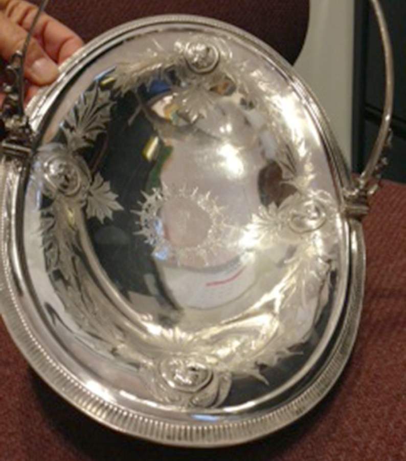 112 (Sterling, Hollowware) 9" Handled Basket by Gorham Silver-1
