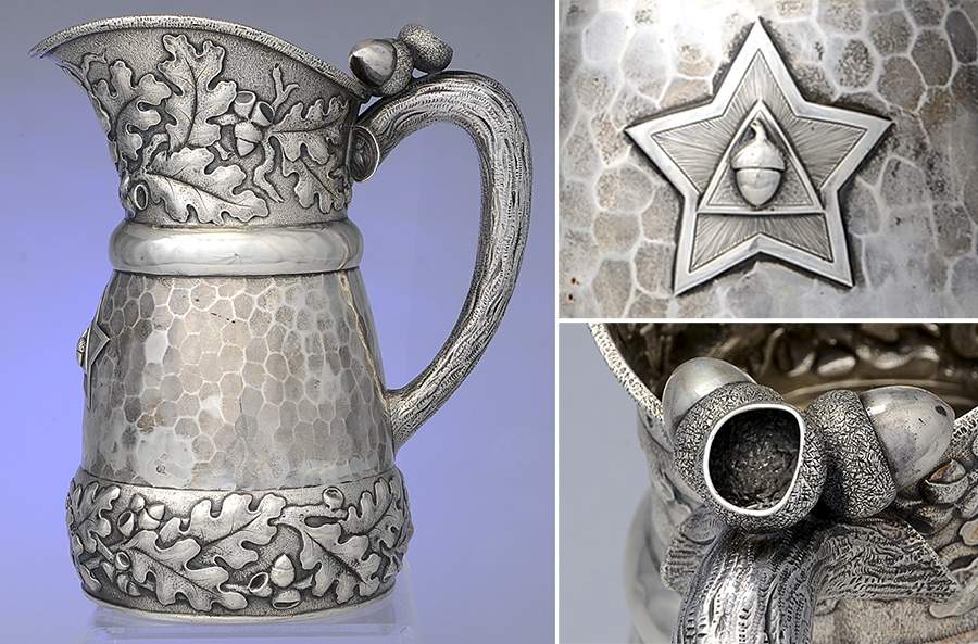 GES44 (Sterling, Hollowware) 72 Oz Pitcher by George W Shiebler-1