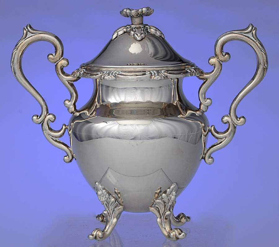GDS8 (Silverplate, Hollowware) Sugar Bowl & Lid by Goldfeder Silver Co-1