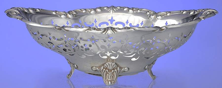 A1514 (Sterling, Hollowware) 7" Pierced Bon Bon Bowl by Gorham Silver-1