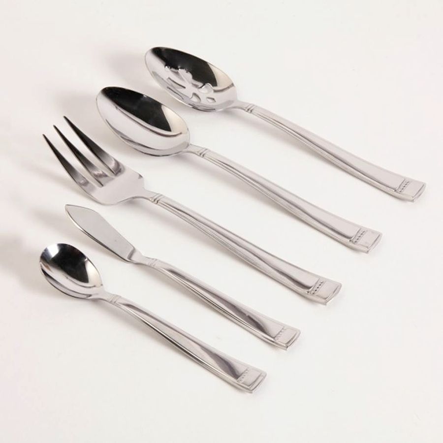 Bexley (Stainless) Medium Solid Cold Meat Serving Fork by Gibson-1