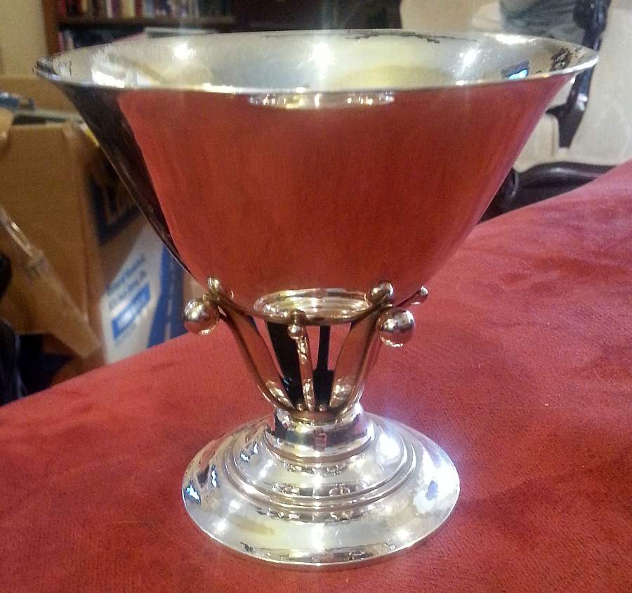17a (Sterling, Hollowware) Short Sterling Compote by Georg Jensen (Denmark)-1