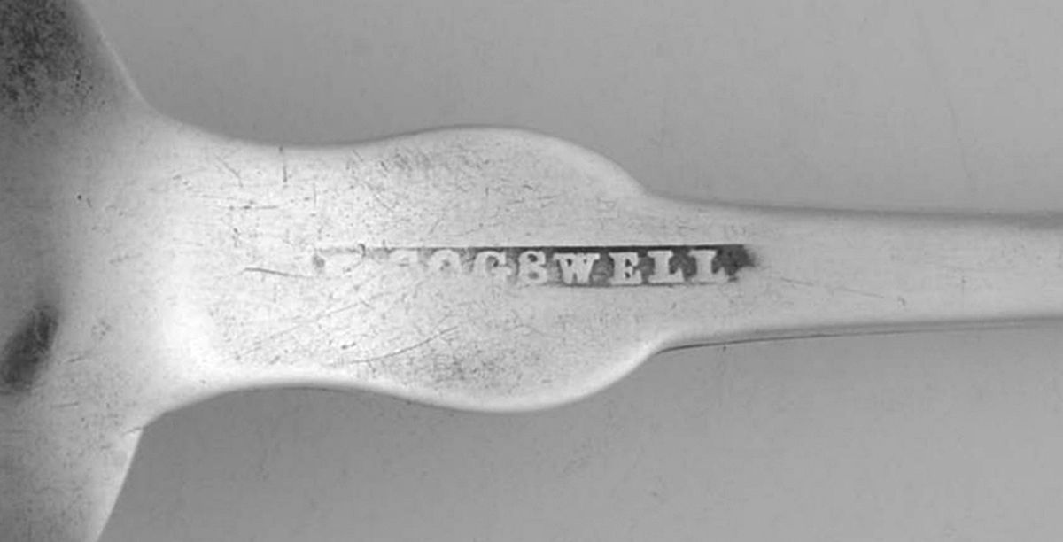 Coin Silver Flatware Dessert/Oval Soup Spoon by Henry Cogswell-3