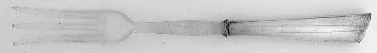 GJU10 (Sterling) Salad Serving Fork with Plastic Prongs by Georg Jensen Inc USA-1