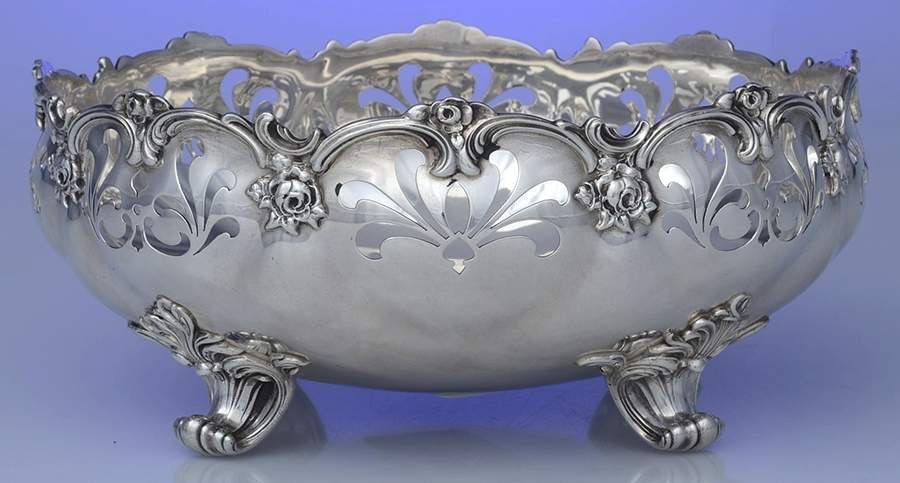 A4183 (Sterling, Hollowware) 9" Oval Footed Centerpiece by Gorham Silver-1