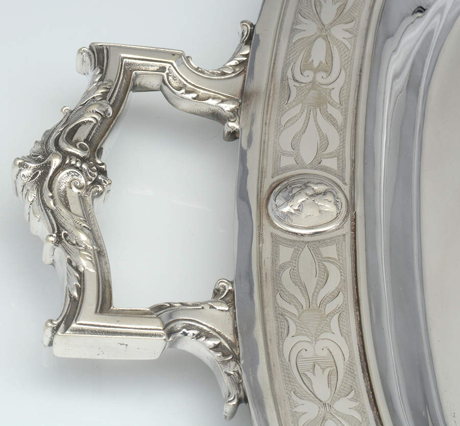Medallion (Coin, Hollowware) 29" Complimentary Silverplate Waiter Tray by Gorham Silver-2