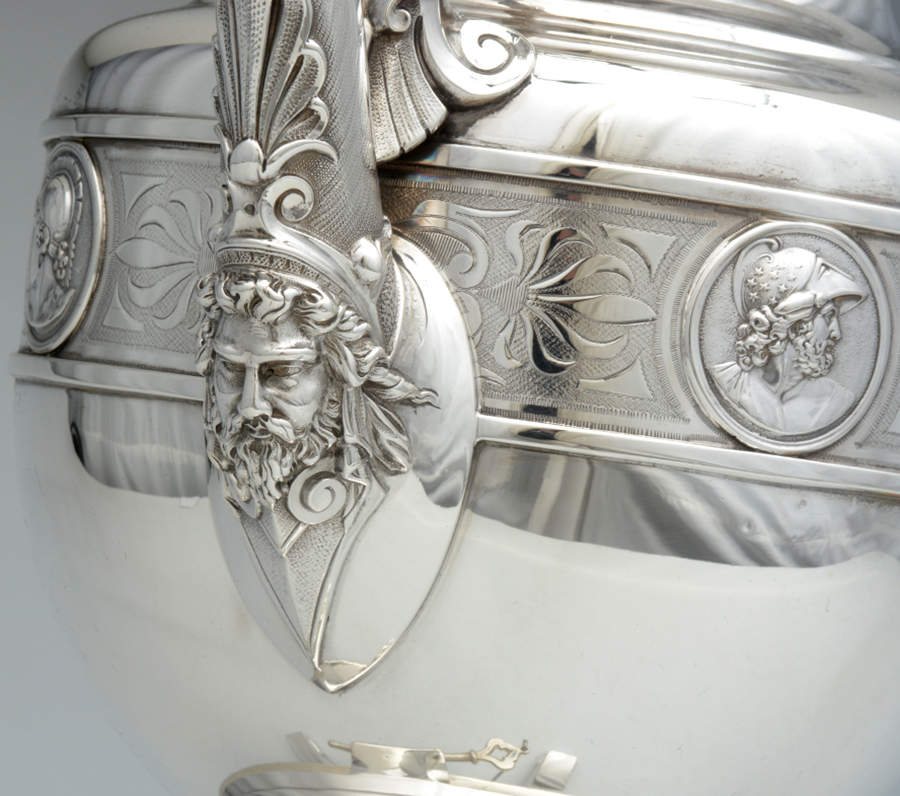 Medallion (Coin, Hollowware) Kettle, Stand & Burner by Gorham Silver-4