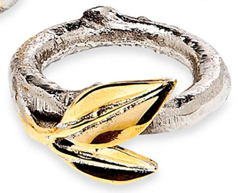 Leaf (Stainless, Hollowware) Napkin Ring by Godinger-1