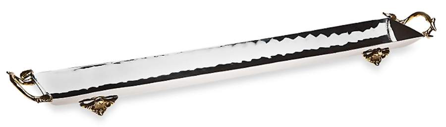Leaf (Stainless, Hollowware) Cracker Tray by Godinger-1