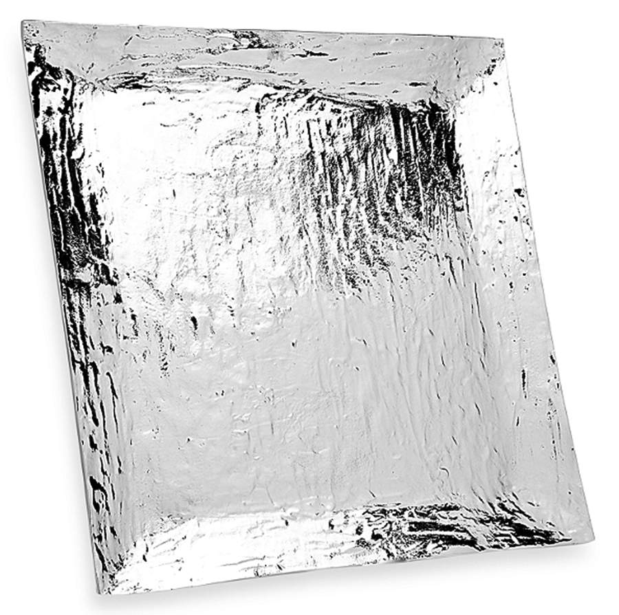 Lava (Aluminum, Hollowware) 15" Square Tray by Godinger-1