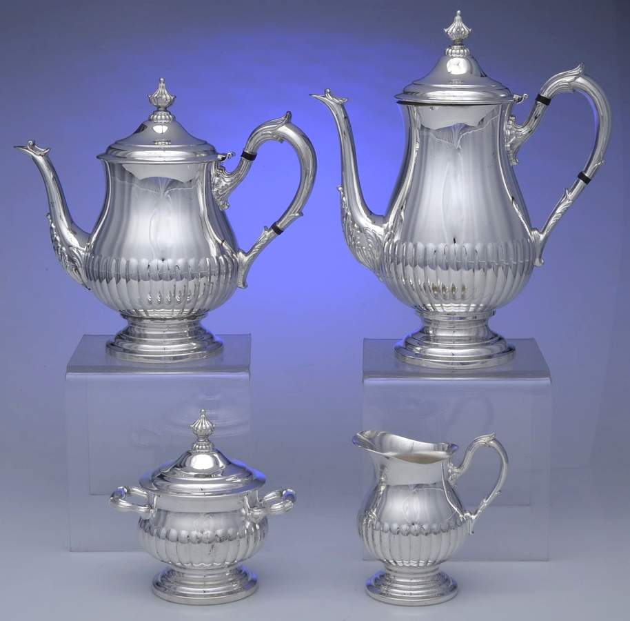 Yb601 (Silverplate, Hollowware) (4 Piece) Silverplate Tea Set by Gorham Silver-1