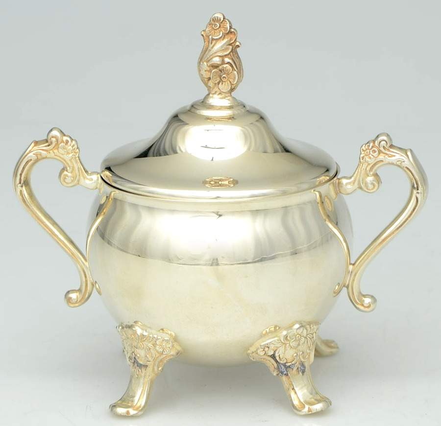 GS152 (Silverplate, Hollowware) Sugar Bowl & Lid by Gorham Silver-1