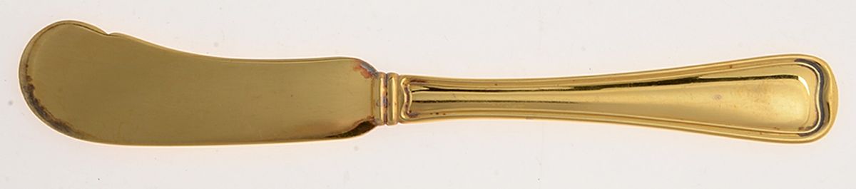 Old French-Gold Vermeil (Sterling) Flat Handle Butter Spreader by Gorham Silver-1