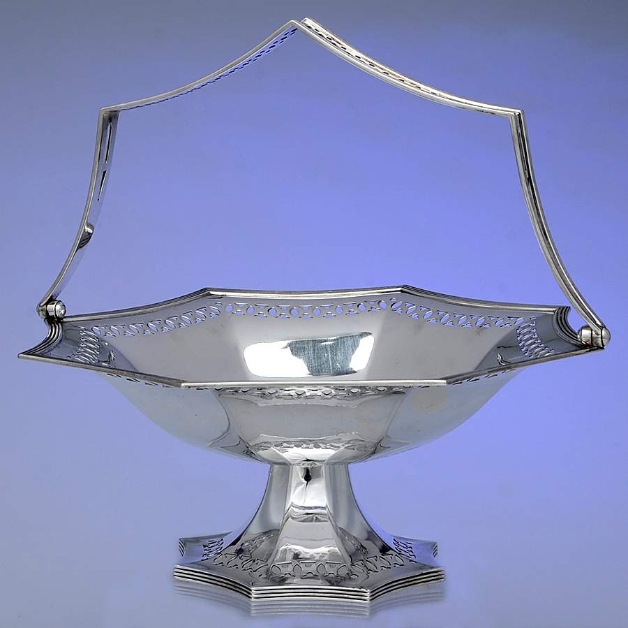 A8989 (Sterling, Hollowware) 10" Pierced Handled Basket by Gorham Silver-1