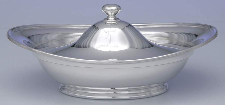 03571 (Silverplate, Hollowware) Oval Covered Vegetable by Gorham Silver-1