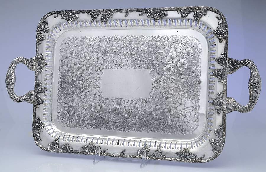 618P (Silverplate, Hollowware) 15" Waiter Tray by Gotham Silver-1