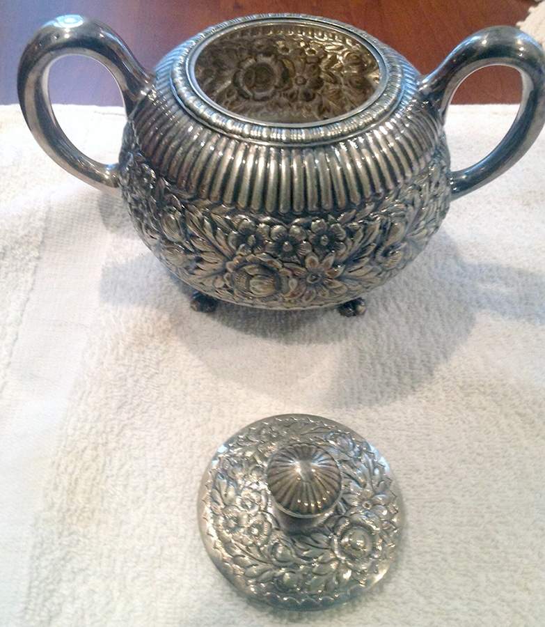 0920 (Silverplate, Hollowware) Sugar Bowl & Lid by Gorham Silver-1