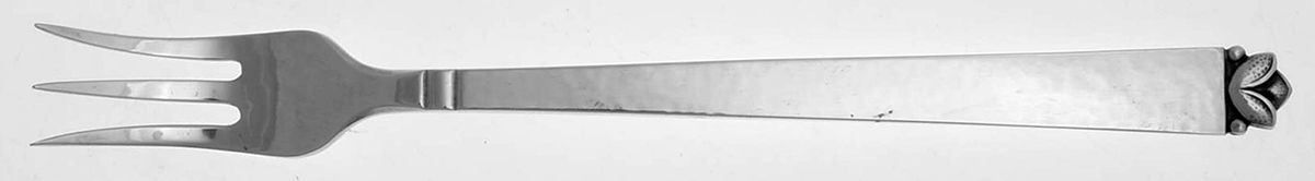 Petal (Sterling) Short Handle Pickle/Olive Fork by Gustafson Craft-1