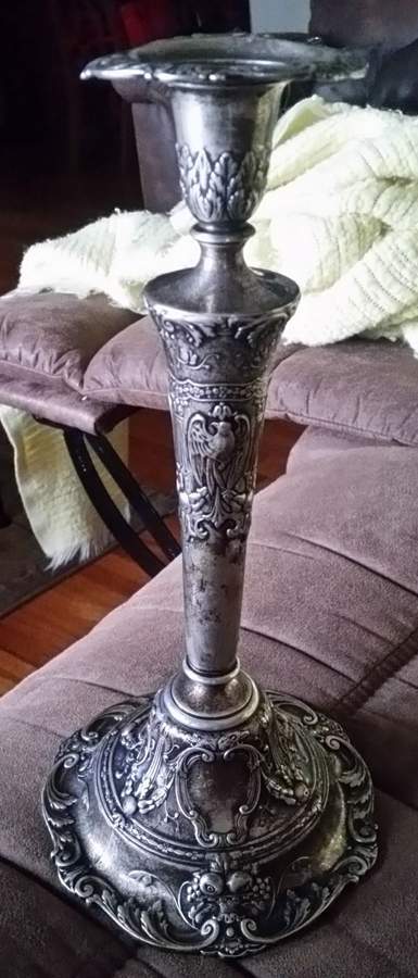A12642 (Sterling, Hollowware) Weighted Candlestick by Gorham Silver-1