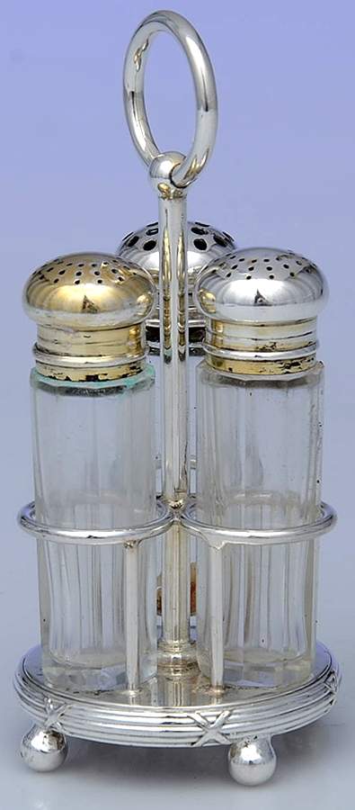 08171 (Silverplate, Hollowware) 4pc Condiment Set by Gorham Silver-1