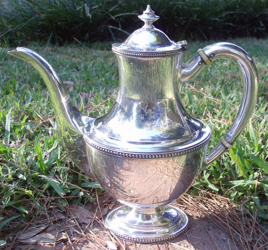 01150 (Silverplate, Hollowware) Silverplate Coffee Pot by Gorham Silver-1