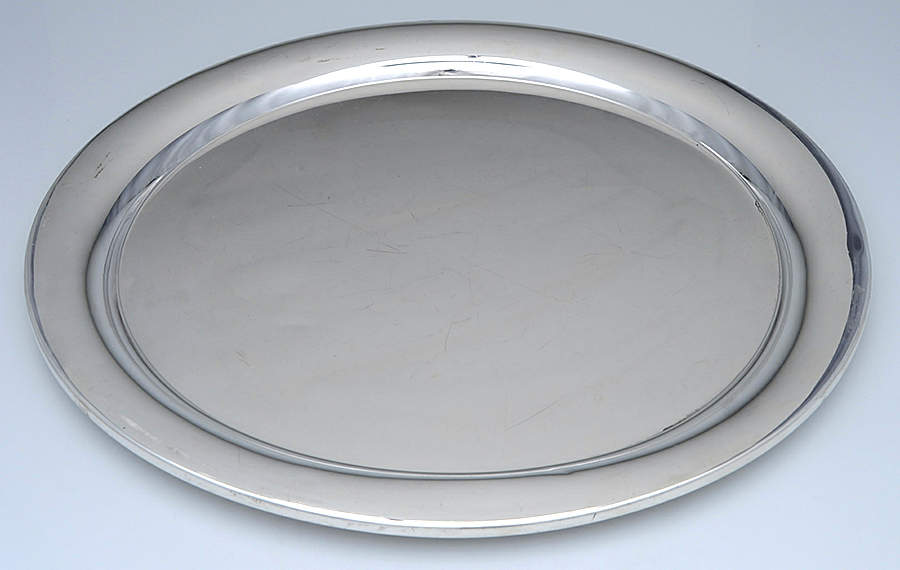 583 (Sterling, Hollowware) Round Tray For Punch Bowl by Gorham Silver-1