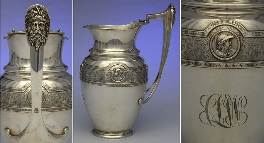 Medallion (Sterling, Coin, Hollowware) 96 Oz Pitcher by Gorham Silver-7