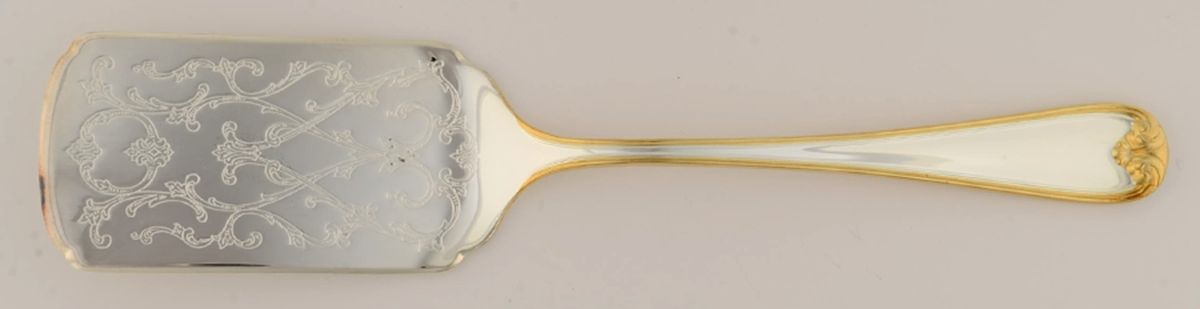 Heritage (Gold Accent) Lasagna Server, Solid Piece by Gorham Silver-1